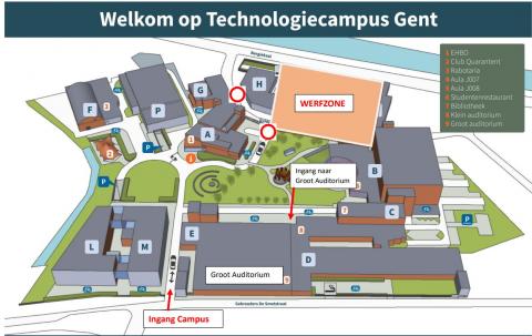 Campusplan voor proclamatie 4 december 2023